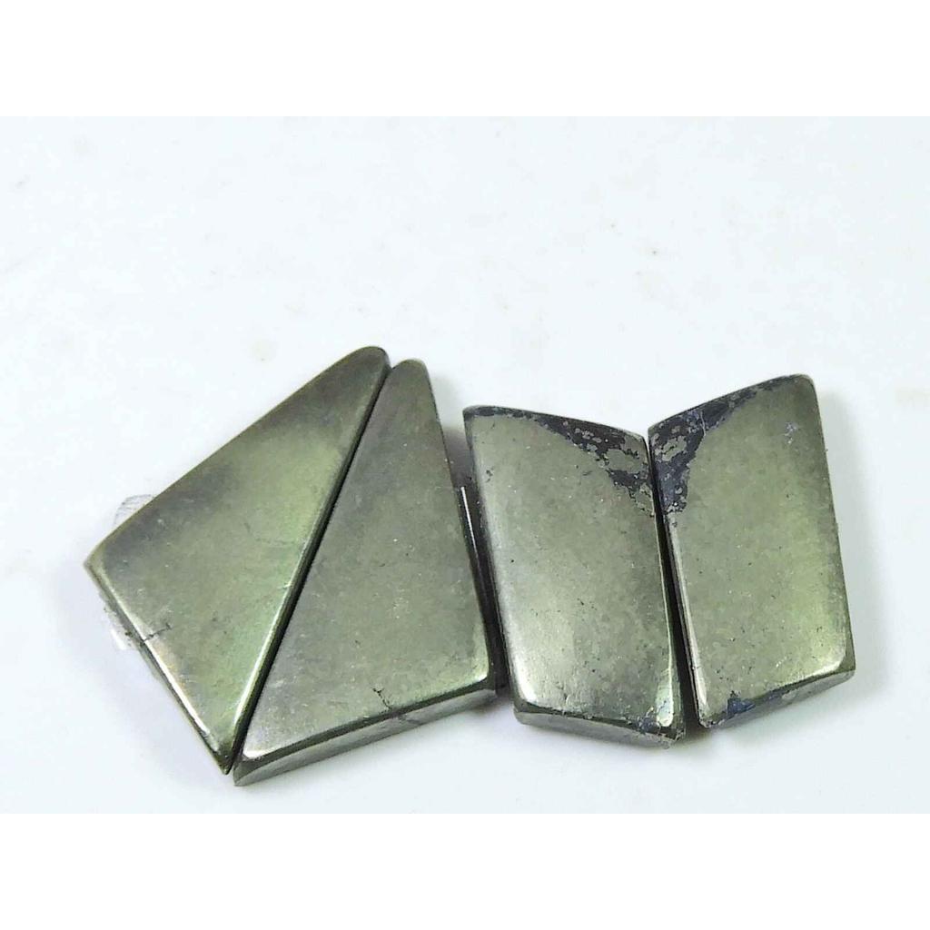 Přírodní pyrit z Appach Gold, 2 páry, ozdobný kabošon, drahokam 19-27 mm, SK-2149