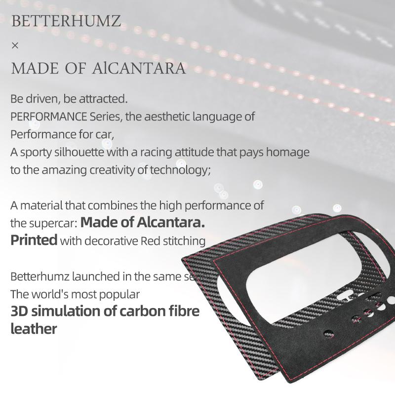 Betterhumz For Volkswagen VW Golf 6 GTI MK6 2010-2012 Made of Alcantara Gear Shift Panel Trim Stickers Car Interior Accessories