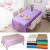 1pc Reusable Tablecloths 137x183cm BPA Free Plastic Dining Table Cover Cloth for Parties Picnic Camping Disposable Tablecloths