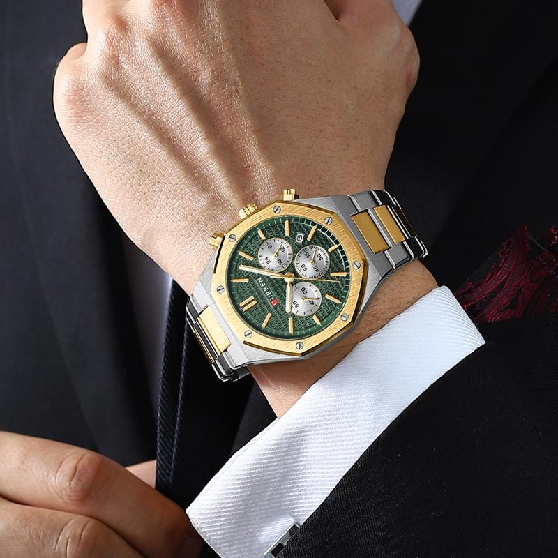 Top Brand Luxury Stainless Steel Waterproof Sport WristWatch Men Chronograph Watch Military Army Male Clock