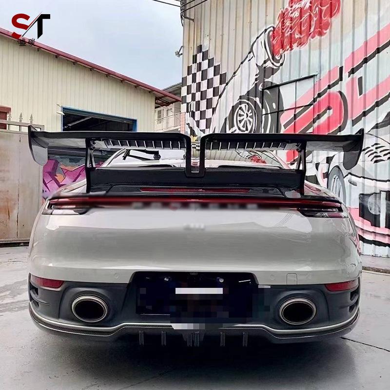 Techart Style Carbon Fiber Rear Lip Diffuser for Porsche 911 992 (2019+)
