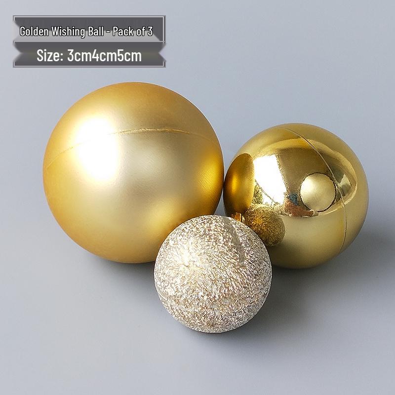 Valentine's Day & Birthday Cake Topper: Gold, Silver, and Colorful Transparent Wishing Balls Decoration
