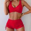 Women's Swimming Suit Two Pieces Solid Color Bathing Suit Sexy Biquinis