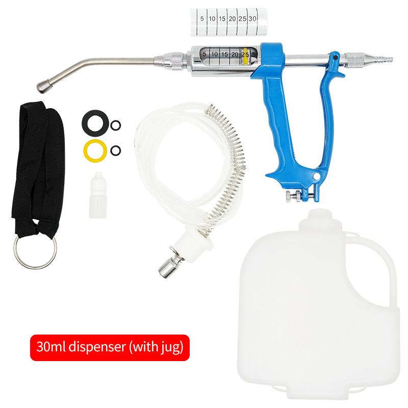 5/10/20/30/50ml Veterinary Metal Feeding Gun Continuous Drench Gun Sheep Cow Pig Goat Livestock Drenching Medication dispenser