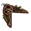 Rustic Cabin Decor Accessories Chipmunk Tree Door Topper, Squirrel Owl Wooden Frame Sign, Funny Whimsical Handcrafted Wall Art Animals Corner