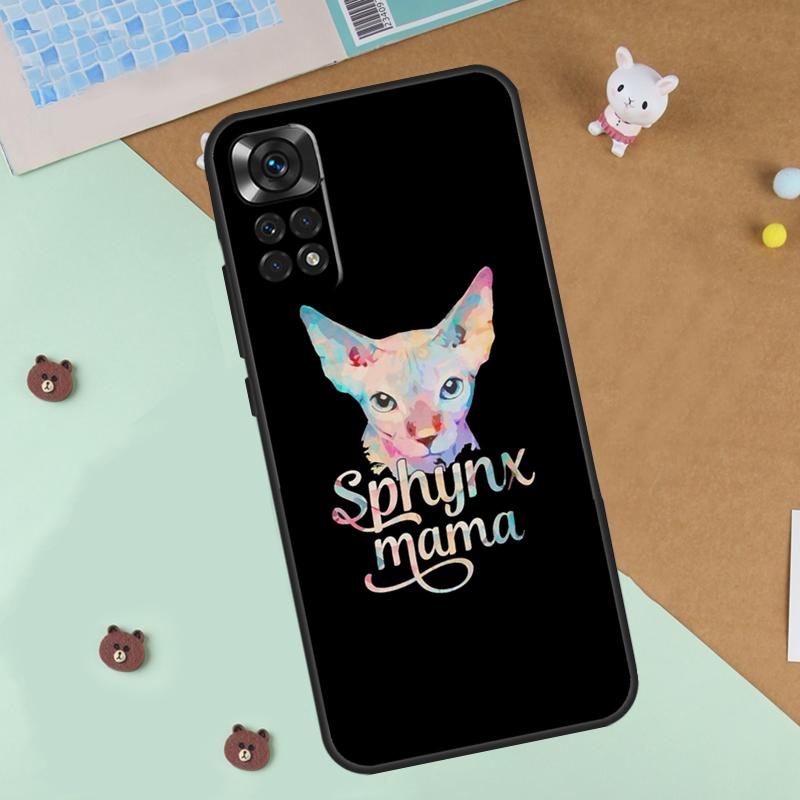 Sphynx Cat Case For Xiaomi Redmi Note 14 13 12 9 10 11 Pro 10S 11S 12S Cover For Redmi 13C 10C 12C 14C