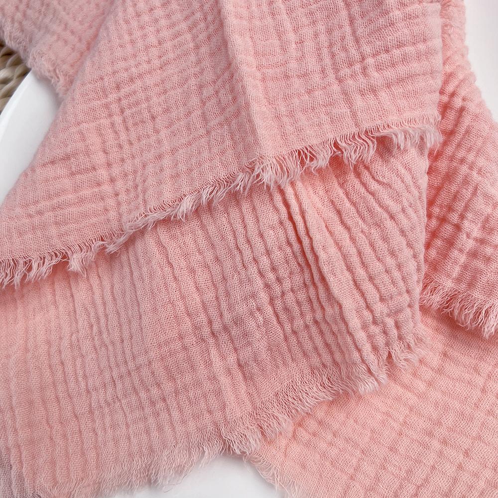 Tessuto di Cotone morbido 100% Cotone Colore Unico Mussola Doppia per Fai da Te Artigianato Materiale da Cucito Vestito Asciugamano Set Biancheria da Letto Garza Runner da Tavola Tessuto