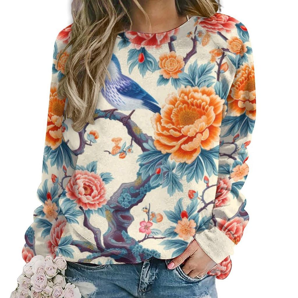Floral Flower Pattern 3D Print Sweatshirts Women New Casual O-Neck Hoodies Streetwear Y2k Pullovers Harajuku Tops Woman Clothing
