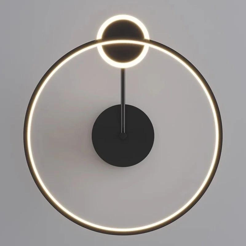Modern minimalist LED ceiling light remote control Nordic circular restaurant bedroom lights indoor lighting room decoration