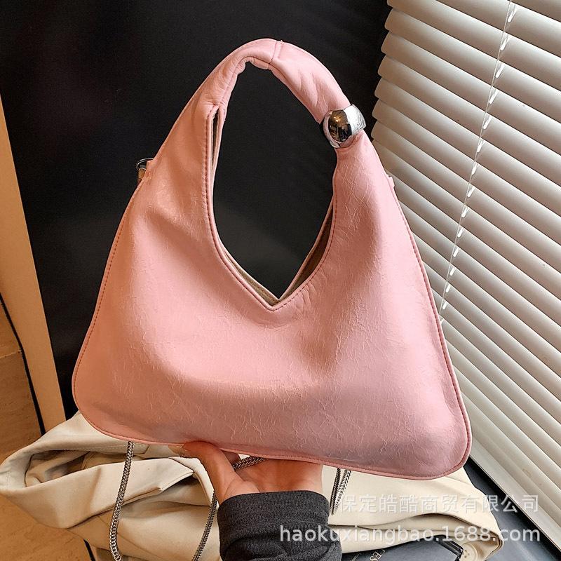 Large-capacity Bag Women's Summer Versatile 2025 New Niche Design Simple Messenger Bag Portable Commuter Dumpling Bag