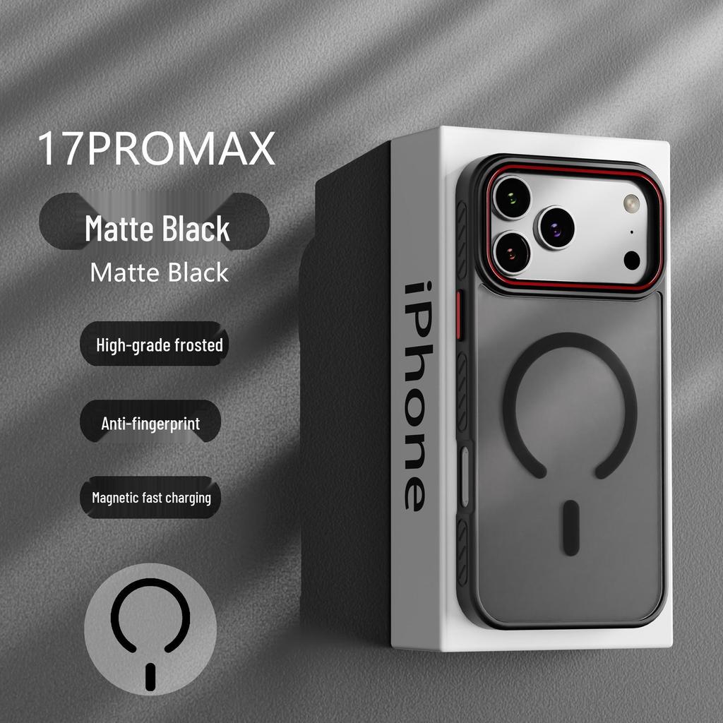 Translucent Magnetic Anti-Slip Phone Case for Apple 17 Pro Max – Frosted, Anti-Drop, Protective for Models 13/14