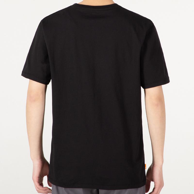 Timberland Logo Printed Outdoor Casual Crew Neck Short Sleeve T-Shirt Men Tops Black A27K6-001