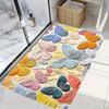 3D Butterfly Pattern Anti Slip Bathroom Mat Soft Flannel Rug Machine Washable Area Carpet for Bedroom and Living Room