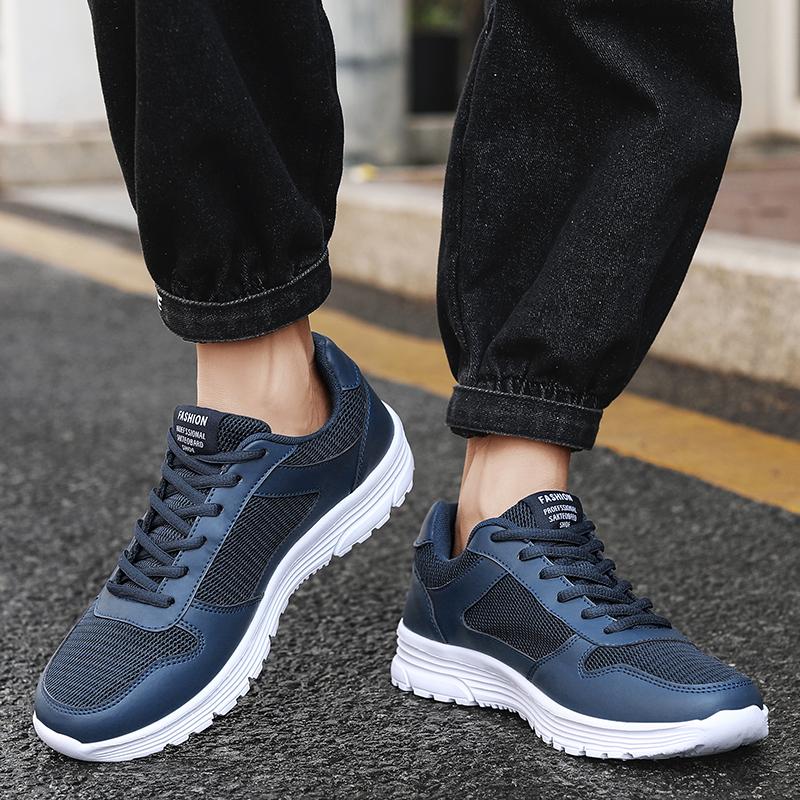 Nuove Scarpe Nere da Corsa Jogging Sneakers Casual Scarpe da Esterno in Rete Traspirante Uomo Leggere Ammortizzanti Scarpe Sportive