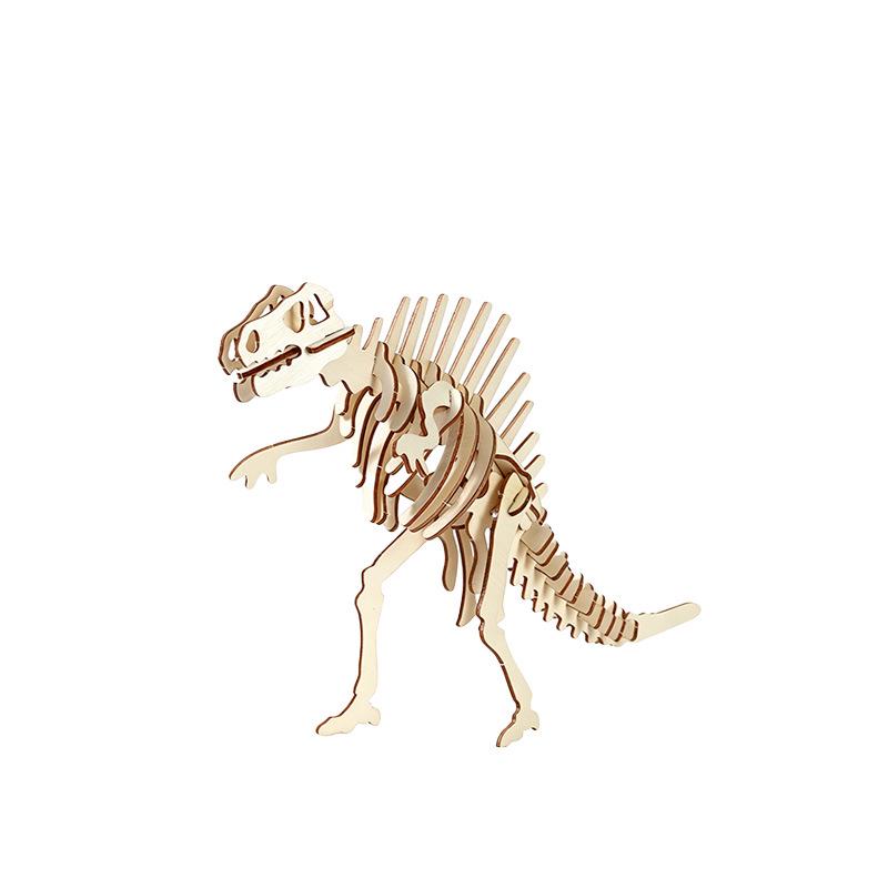 Tyrannosaurus Rex Wooden 3D Puzzle - DIY Hand-Assembled Educational Toy for Parent-Child Interaction