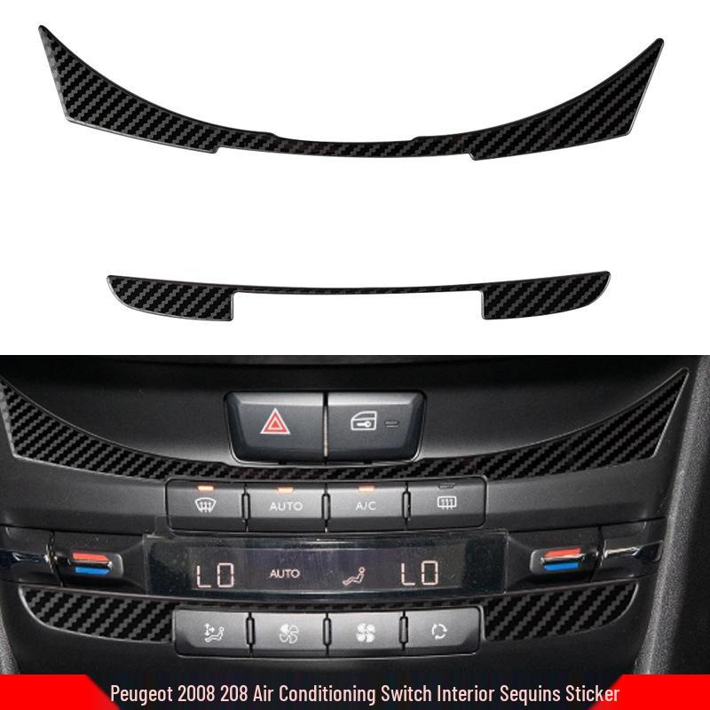 Fits 2014-2018 Peugeot 2008/208 AC Switch Sequin Sticker