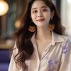 2025 Summer New French Style Floral Shirt for Women