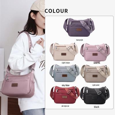 Dames Meerlaagse Casual Stoffen Schouder- & Crossbodytas - Modieus, Lichtgewicht en Grote Capaciteit