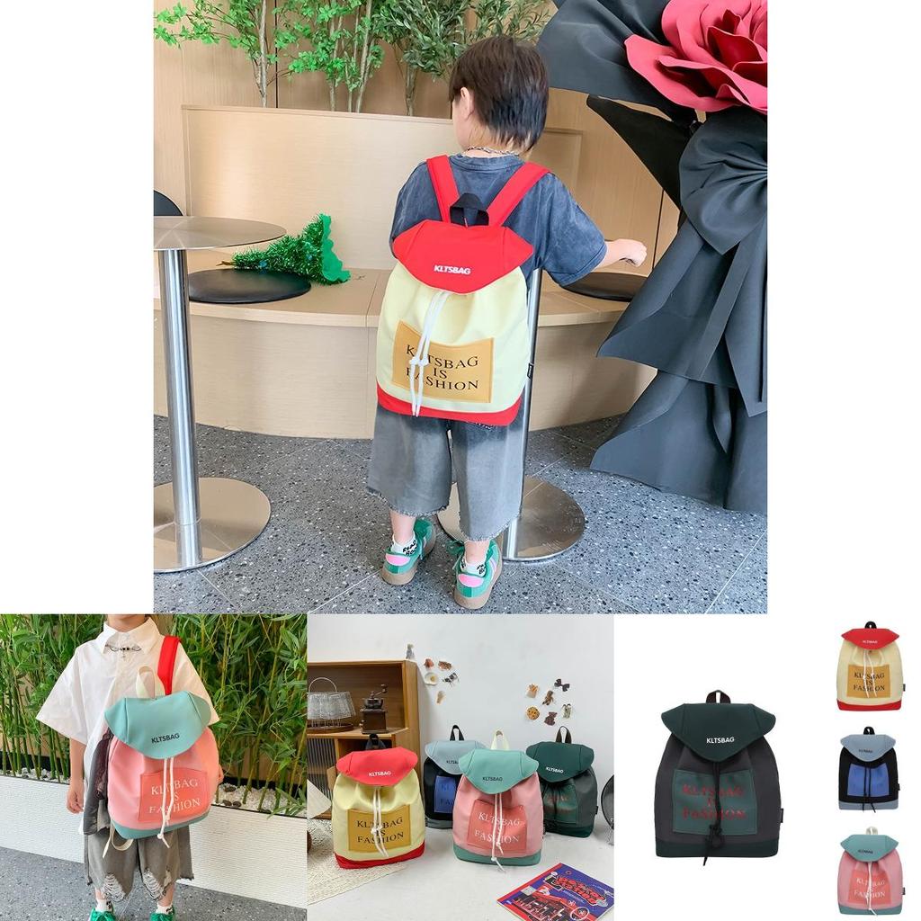 Stylish Kindergarten Backpack For Kids With Trendy Color Block Design And Spacious Capacity