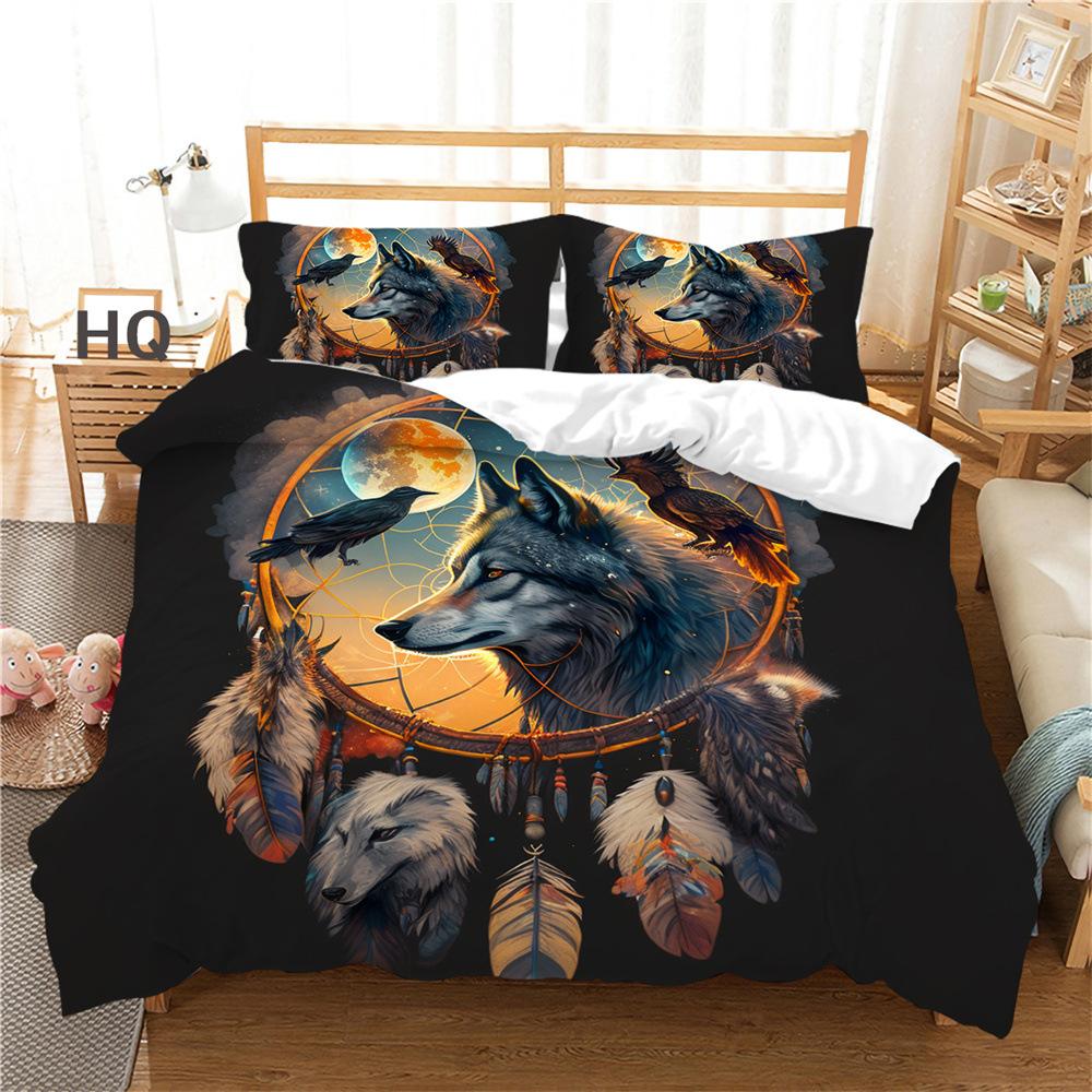 Dream Catcher Wolf Series Bedding Two Or Three-Piece Digital Set
