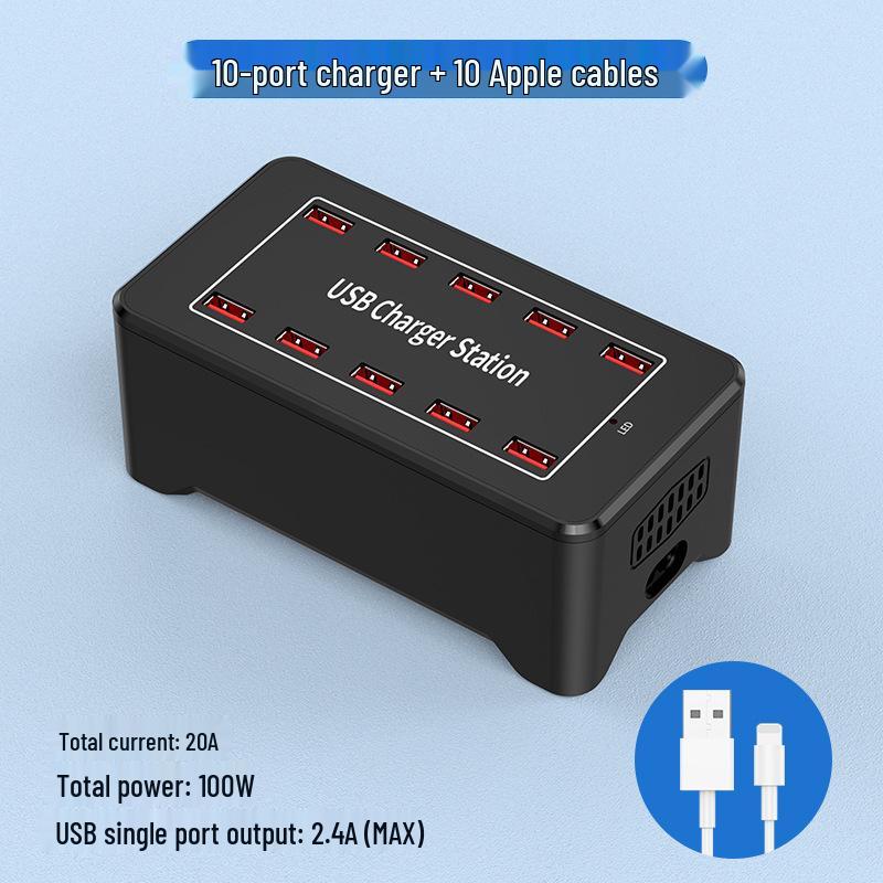 Multi-Port USB Fast Charger: Smart Desktop Charging Station for Multiple Devices