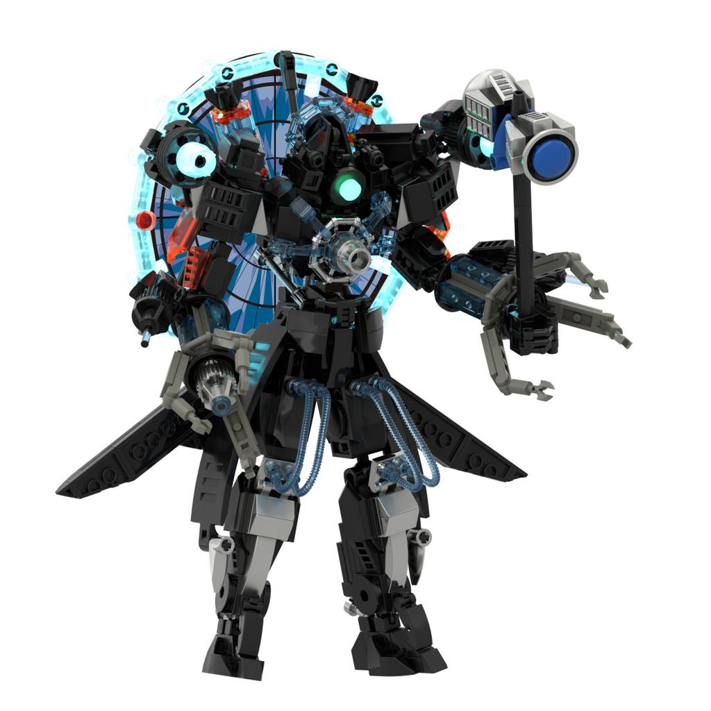 Skibidi Toilet Vs Cameraman Building Blocks Set Giant Dual Cannon Titan Cameraman Model Kit Educational Toy for Boys Gift