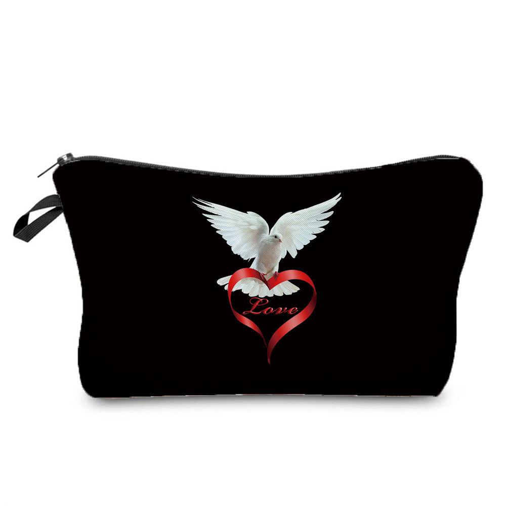 Women Peace Dove Print Cosmetic Bag Toiletries Organize Travel Storage Case 6369