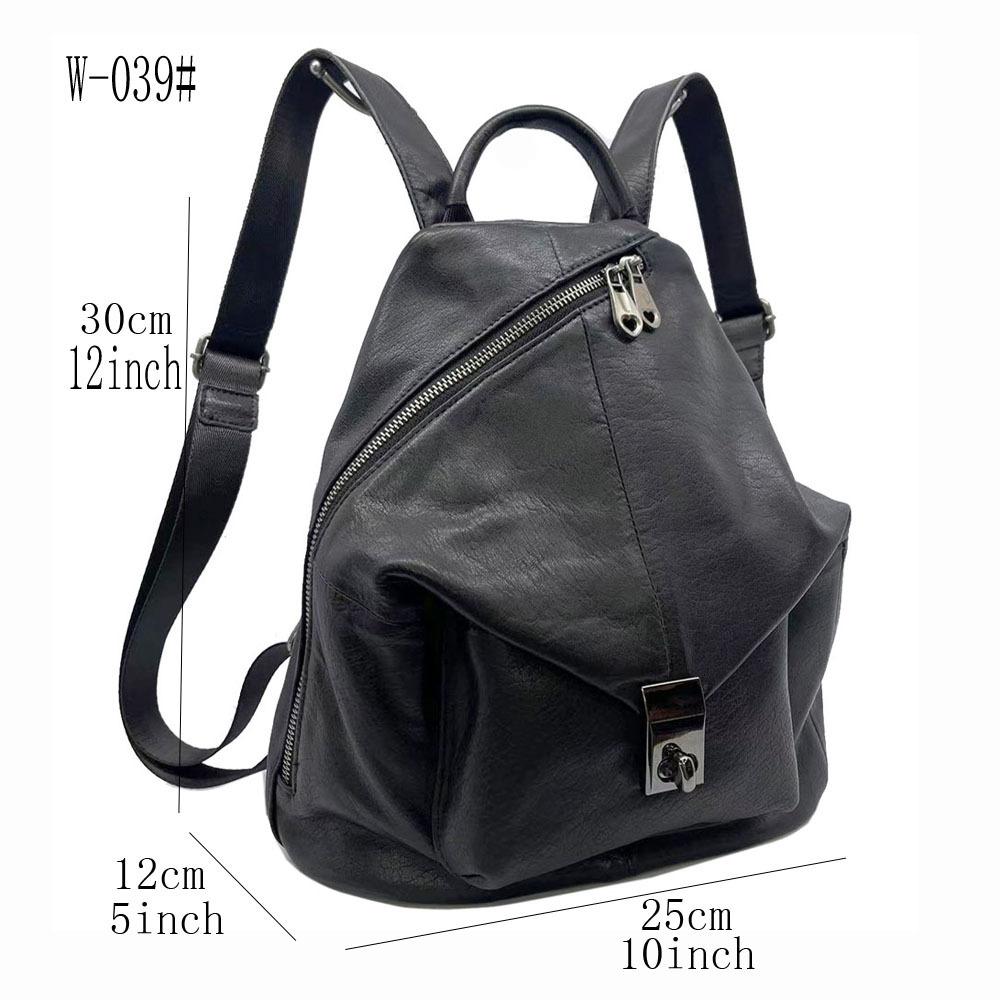 Plecak skórzany damski czarny pierwsza warstwa skóry bydlęcej plecak damski modny uniwersalny miękki skórzany damski plecak