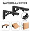 2 Pcs Stainless Steel Extension Frame Heavy Duty Triangle Stand Folding Shelf Brackets  Livingroom
