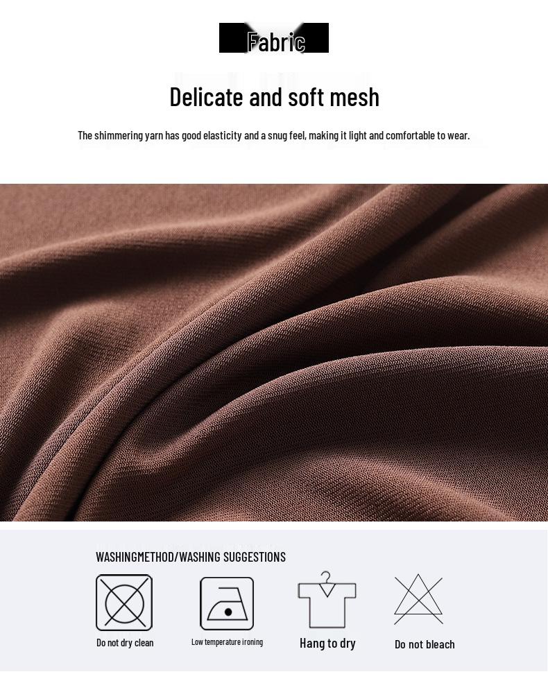 Women's Velvet Mesh High-Neck Base Layer: Long-Sleeve, Solid Color, Slim Fit for Autumn/Winter 2023