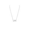 Roderica Love Letter Saturn Cubic Zirconia Brass Necklace Women Necklace Silver 630203DO-02P102