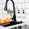 Black White Hand Soap Dish Soap Dispenser with Pump Soap Bottle for Farmhouse Kitchen Counter Bathroom Decor Organization 500ml