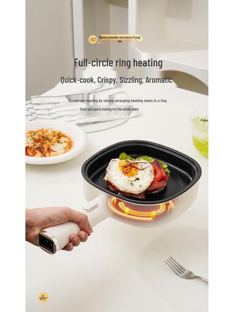 Compact Non-Stick Electric Griddle & Waffle Maker
