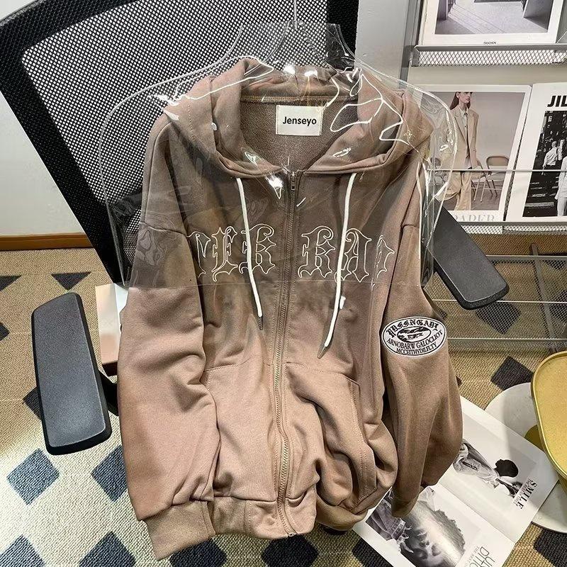 Unisex Amerikanischer Cardigan: Frühlings-/Herbst-Leichtgewichtiger Kapuzenpullover mit Reißverschluss