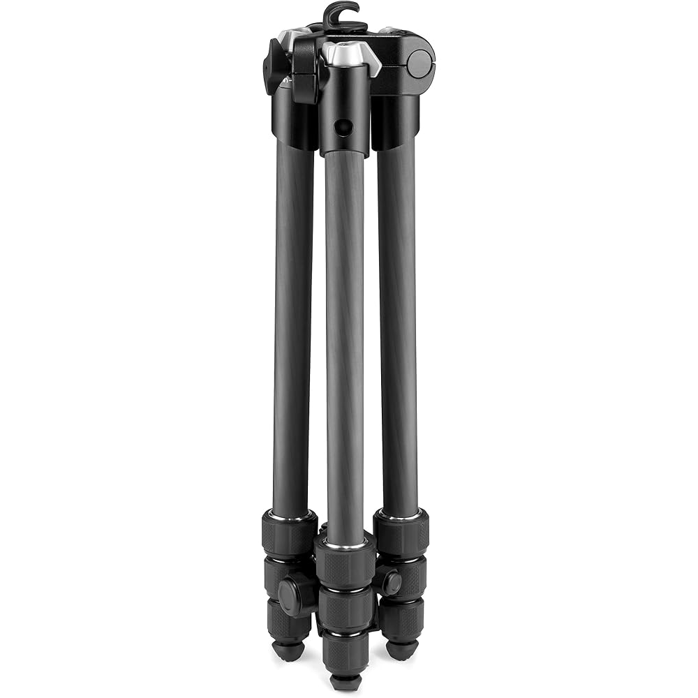 Manfrotto Element MII Carbon Fiber 4-Section MBT Kit with Remote Control, Carrying Bag, Smartphone Adapter, UNI/PdR 105:2021 Load Capacity 8 kg, Ball