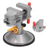 360 Grad Schwenkbare Mini-Schraubstock Saugnapf-Basis Verstellbare Klemmung Bohrmaschinen-Schraubstock Aluminiumlegierung Tischschraubstock Klemme