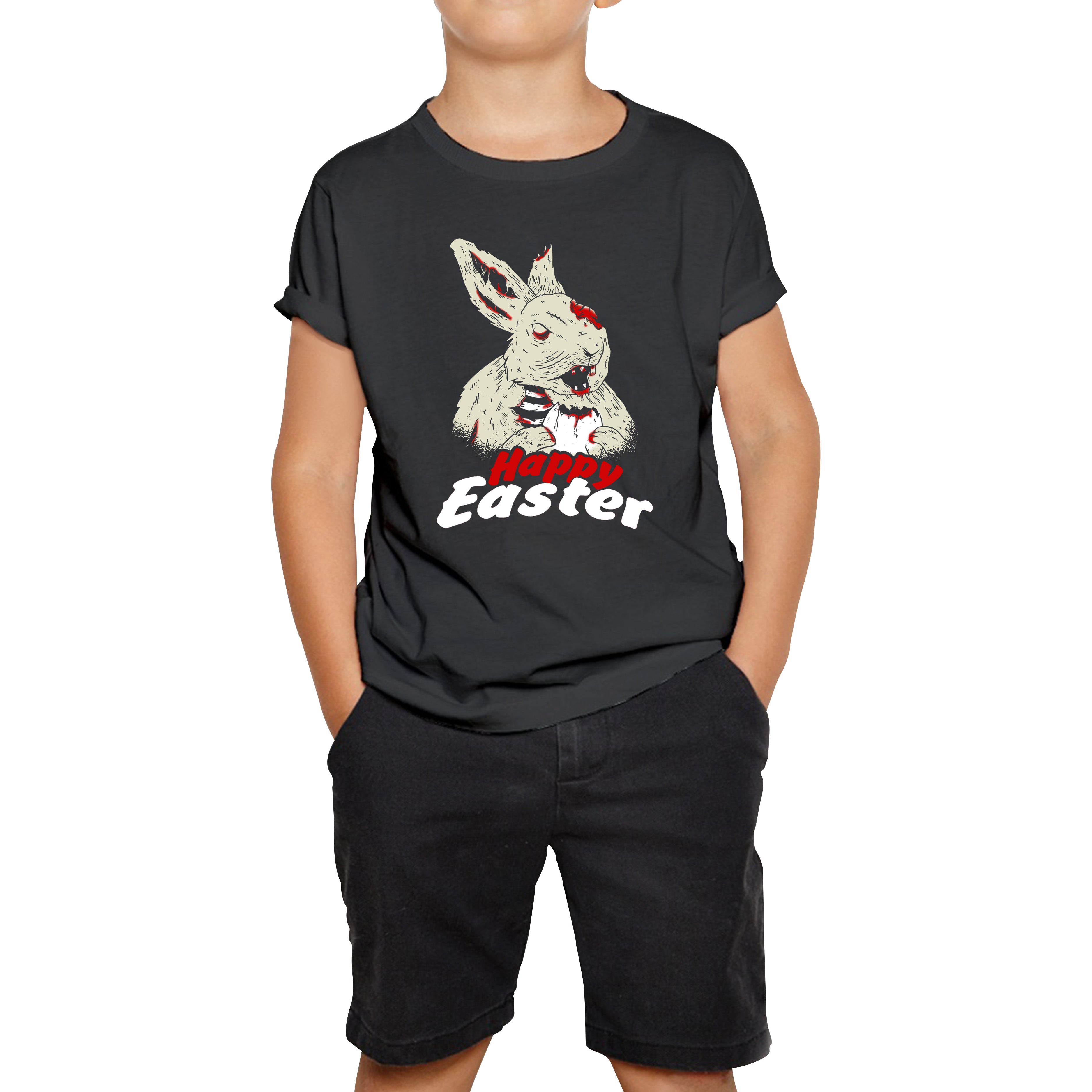 Happy Easter Day Easter Bunny Cute Easter Rabbit Easter Day Hoppy Easter Bunnies Kids Tee 100