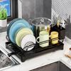 Versatile Use Dish Drying Storage Rack Kitchen Supplies with Protective Skid Feet Large Capacity for Most Kitchens