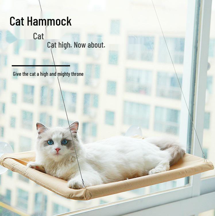 Cat Hammock Tree: Suction Cup Window & Balcony Perch for Sunbathing