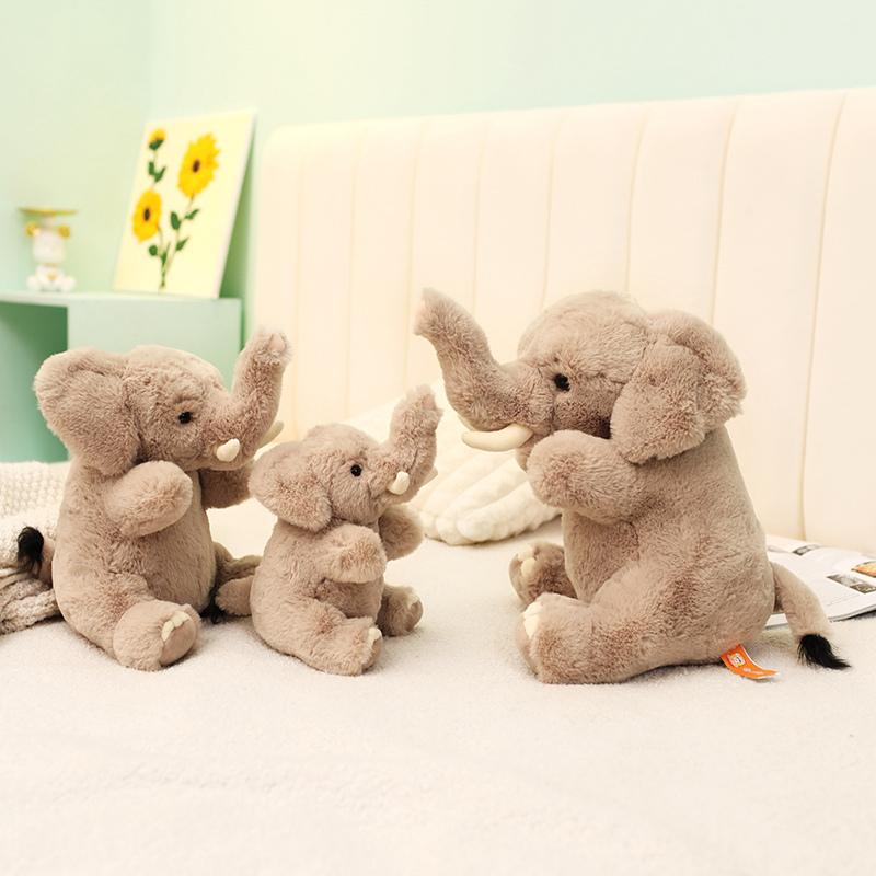 25-55 cm Mäkká sivá plyšový slon Veľký slon Hračky Plyšové zvieratá Plyšové hračky Baby Appease Vankúš hračky Roztomilé detské hračky Darčeky