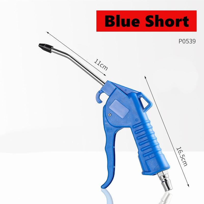 Pistolet do przedmuchiwania powietrzem, Pistolet do przedmuchiwania powietrzem o wysokim przepływie do kompresora z wygiętą pod kątem dyszą, Trzy kolory do wyboru, Długi typ