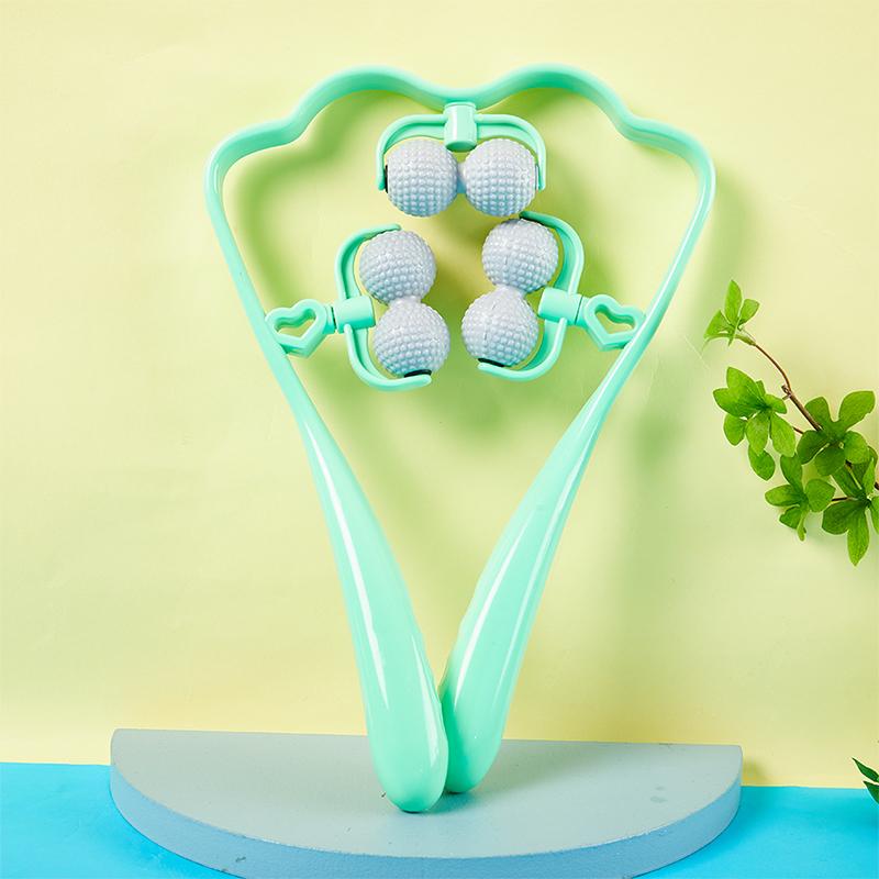 

1 шт. Пластиковый массажер для точечного массажа шеи, массажер для рук, для снятия напряжения, ролик для рук, массажер для шеи и плеч, триггерная точка зелёный