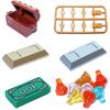 Building Block City Treasure Chest Gem Box Gold Silver Diamond Dollar Cents Money Coins Cash Bricks Accessory Printed MOC Toy