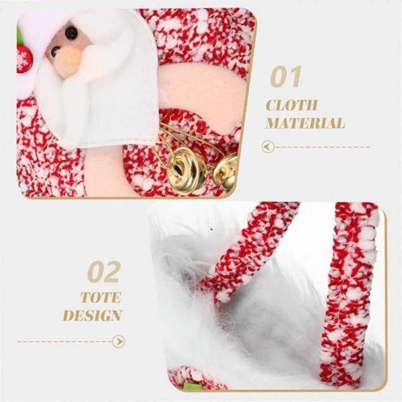 Christmas Gift Bag Simulation Santa Claus Snowman Elk Christmas Eve Gift Bag Candy Bag Packing Tote Bag Christmas Decoration