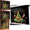 Christmas Scene Pvc Static Cling Window Decal With Santa And Tree For Holiday Decor