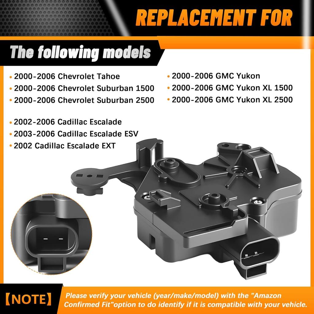 Rear Liftgate Door Lock Actuator Replaces 746015, 15250765, 15808595,25001736 Replacement For Chevy Tahoe,Suburban,GMC Yukon,Yukon XL,Cadillac