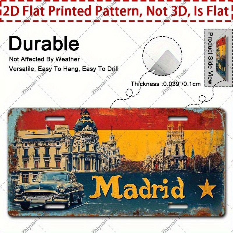 Car License Plate Metal Wall Decor 15x30cm