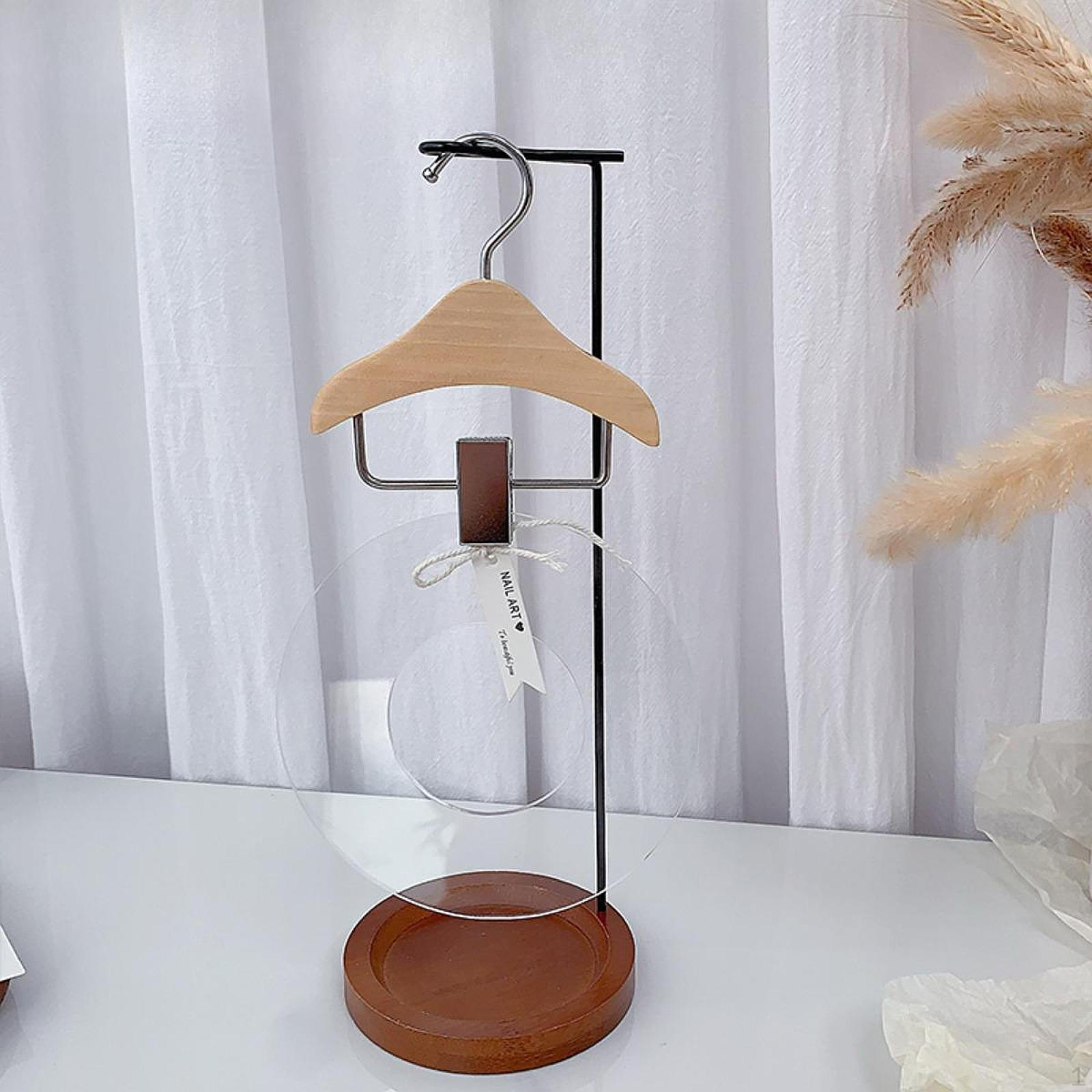 

Ложная Подставка для Демонстрации Образцов Деревянное Основание Настольное Украшение Легко Устанавливается Размещение Аксессуаров для Ногтей light brown hanger