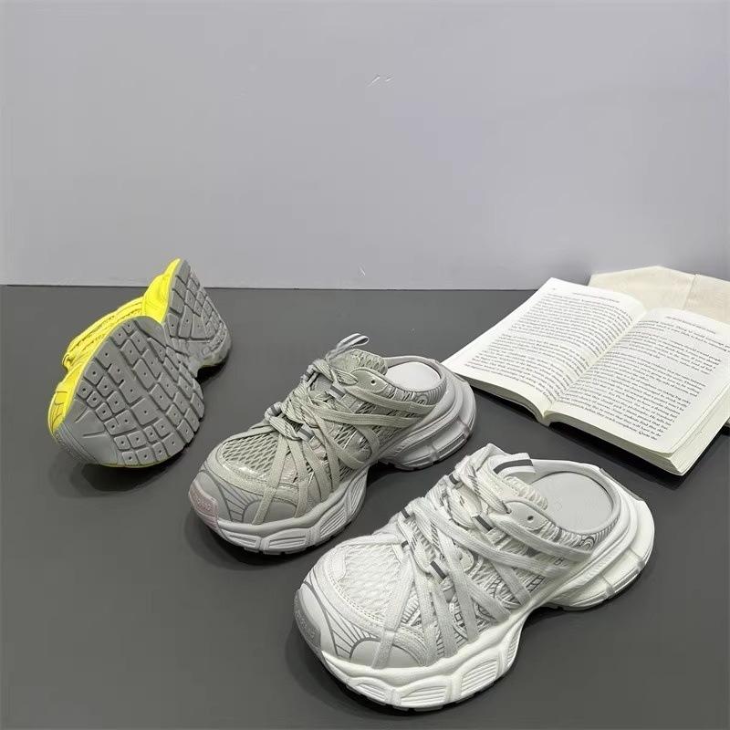 Wear Thick-soled Leather Bag Head Drag Women's Summer New Single-web Breathable Yellow Spider Strap Casual Shoes