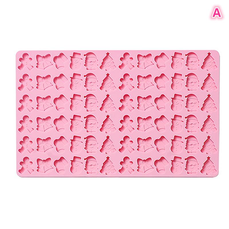 1pcs Christmas Silicone Chocolate Molds Candy Baking Moulds Handmade Sock Snowman Xmas Tree Gingerbread Man Santa Claus Mold